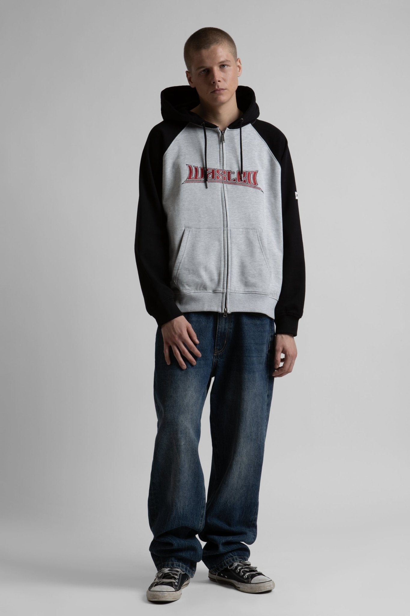 Hoodie Zip Boxy Pusher - WASTED PARIS